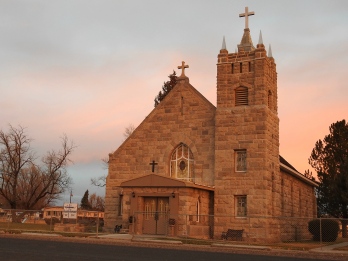 Church at sunset